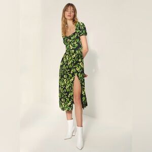 Wilfred Pandora dress in avocado print size 10